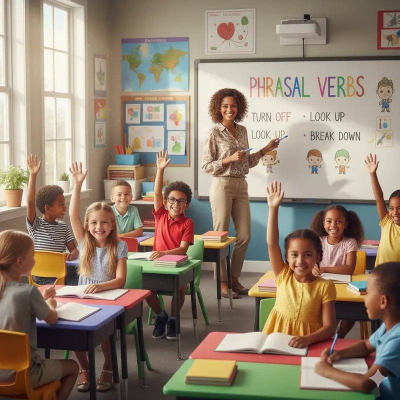 10 easy phrasal verbs for kids to learn with fun examples and exercises